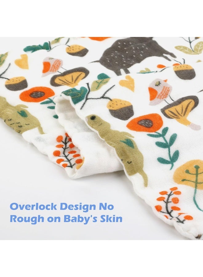Maliton Muslin Burp Cloths for Baby Girl 6 Pack Large 20''x10'' 100% Cotton Burp Rags Absorbent and Soft 6 Layers Muslin Cloth Baby Boy Newborn Essentials Must Haves(Fairy Tale, Pack of 6) - Image 5